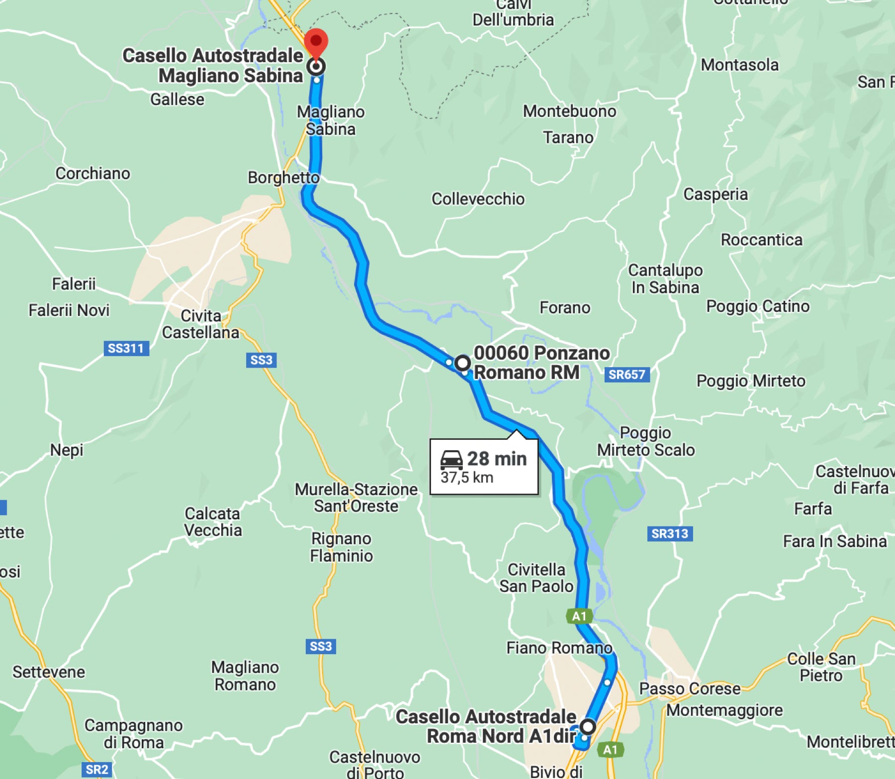 copertura autostrada da magliano sabina a roma nord 