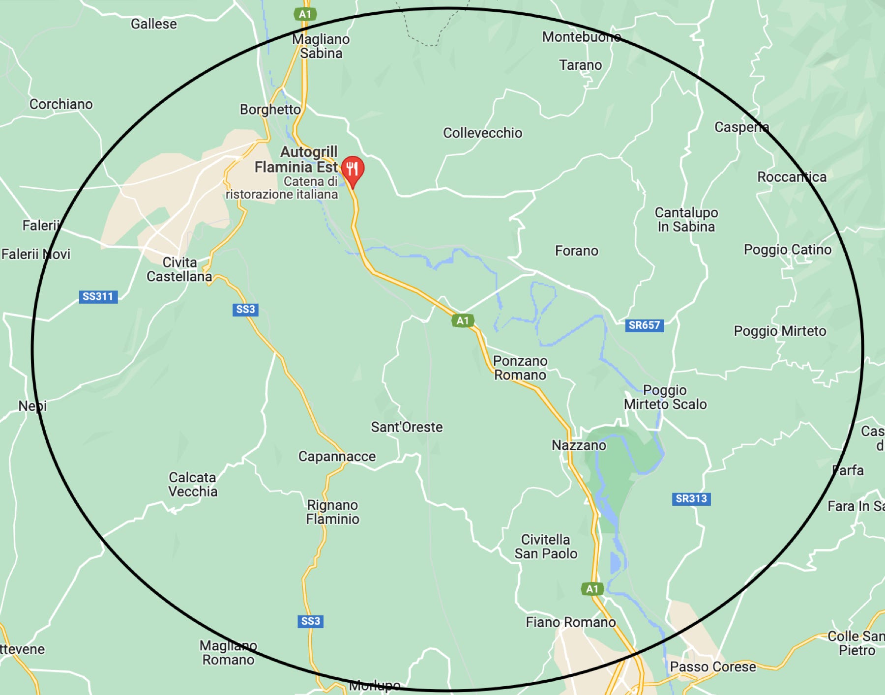 copertura strade ordinarie, provincia di rieri 